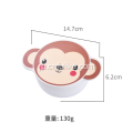 面白い動物の形の竹繊維キッズボウル